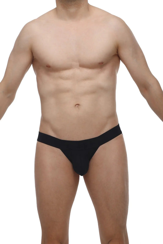 Petitq jockthong biars black smooth form-fitting black briefs designed for comfort and support