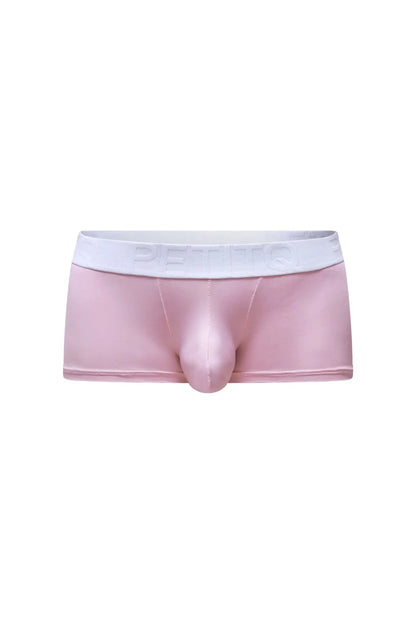 Pink petitq trunk dome skine tea rose men’s briefs with white elastic waistband embossed with better brand name