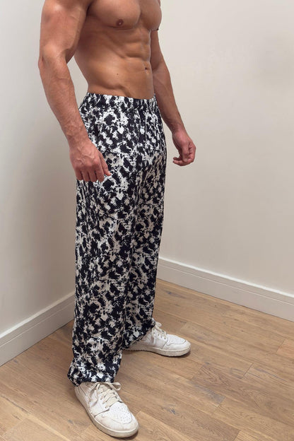 Jed North Men's Vintage Flex Joggers - B&W Paint Brushes