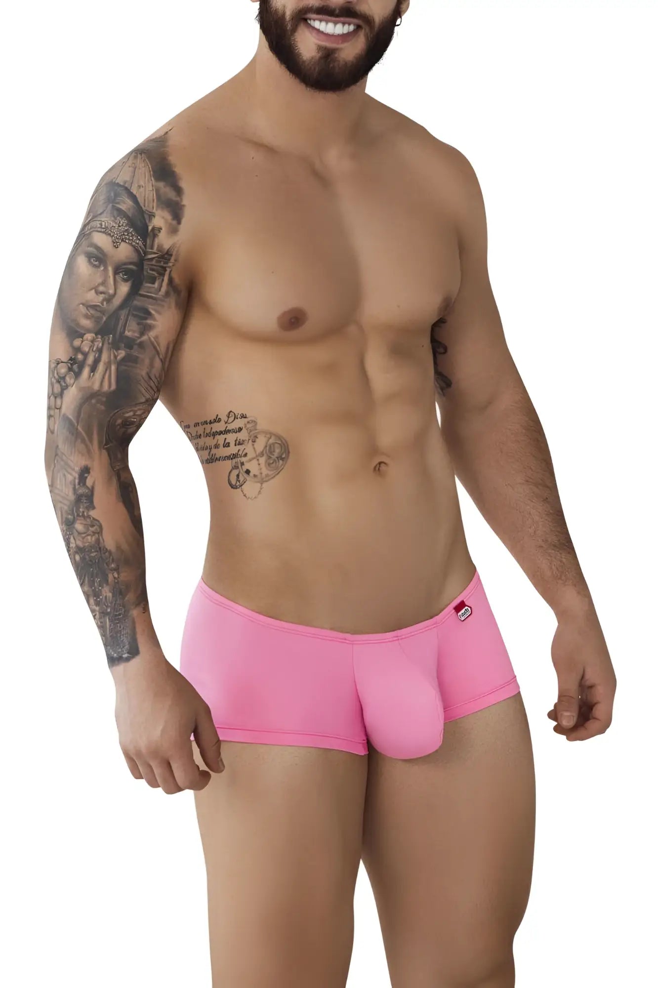 Pikante pik 0976 angola trunks bright pink form-fitting men’s briefs with smooth elastic fabric and logo waistband