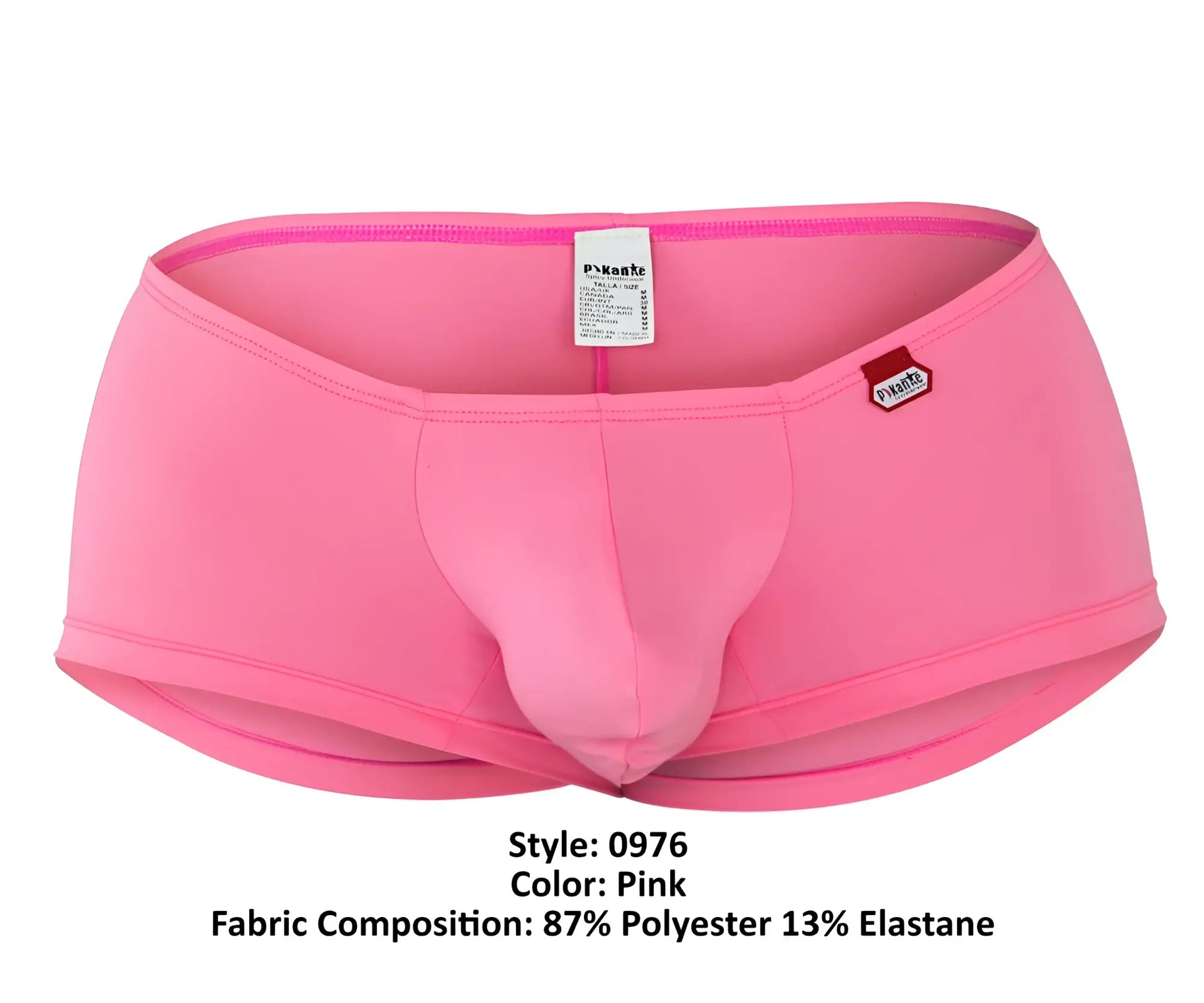 Pink pikante pik 0976 angola trunks men’s briefs in snug fit made of 87 polyester 13 elastane material