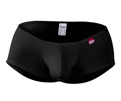 Pikante pik 0976x angola black trunks with smooth form-fitting fabric and small red brand tag on waistband