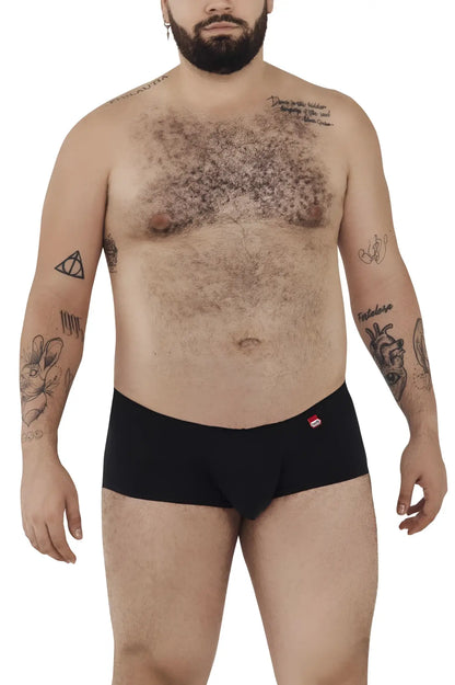 Black Pikante PIK 0976X Angola trunks briefs with a small red logo on the waistband in black color