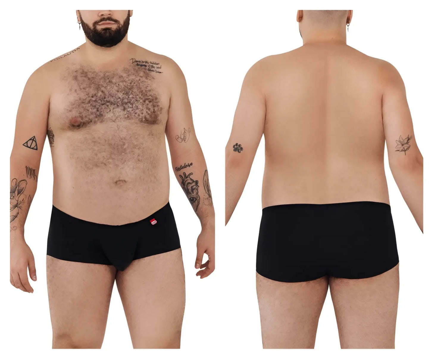 Black pikante PIK 0976X angola trunks briefs with small red logo on waistband for comfortable everyday wear