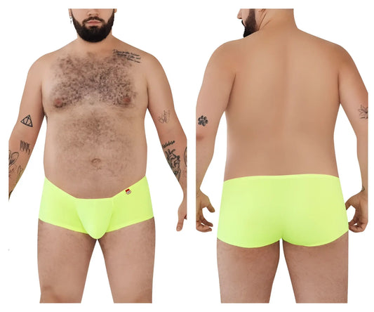Neon yellow pikante pik 0976x angola trunks briefs front view in green for comfortable daily wear