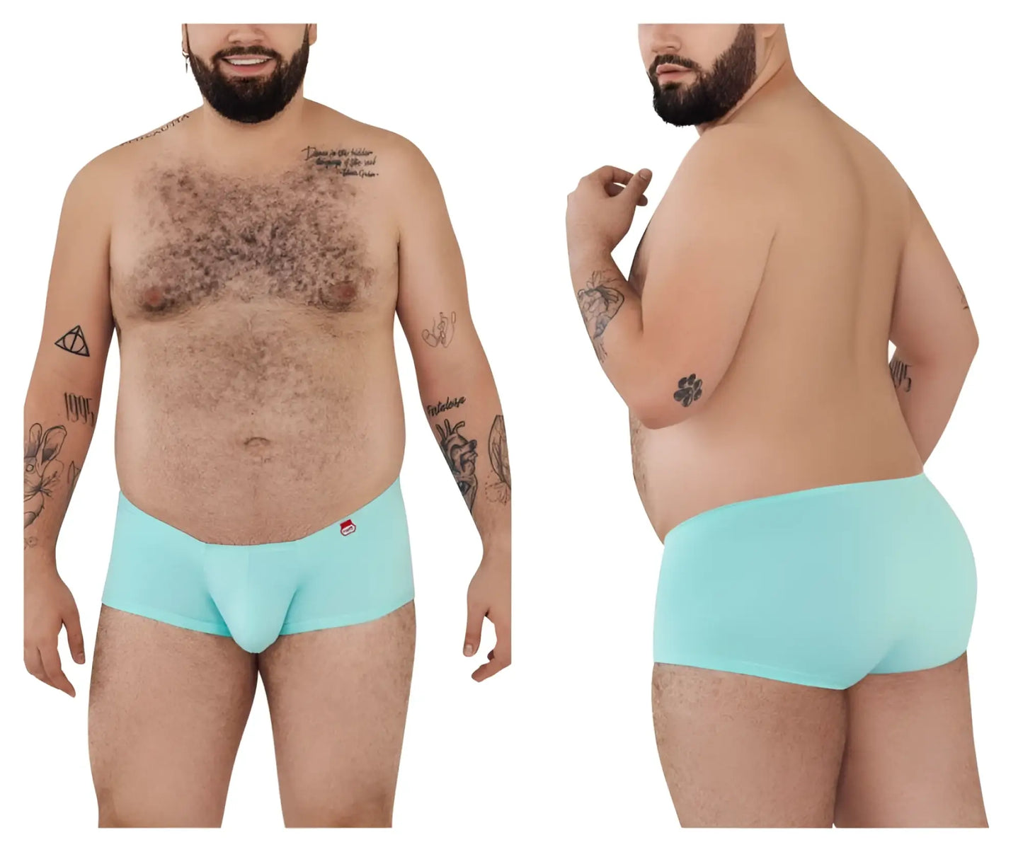 Light blue pikante pik 0976x angola men’s briefs with a small red logo on the waistband