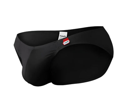 Black men’s swim trunks pikante pik 0977x angola bikini in sleek form-fitting design with red and white brand tag