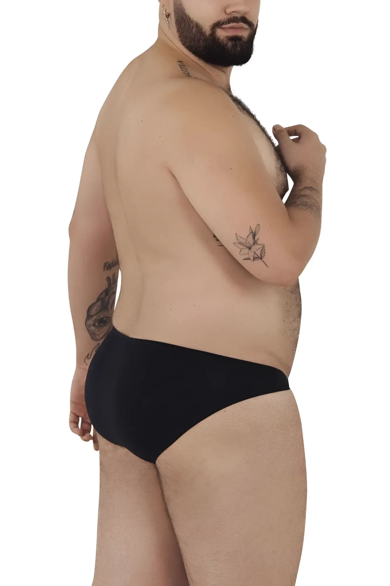 Black pikante pik 0977x angola bikini briefs with smooth form-fitting design in black color