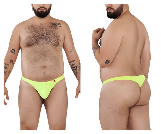 Neon yellow pikante pik 0978x angola briefs front view made from comfortable fabric for everyday wear