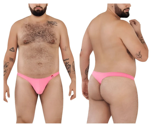 Bright pink pikante PIK 0978X angola thong with a form-fitting design and small red logo on the left hipband