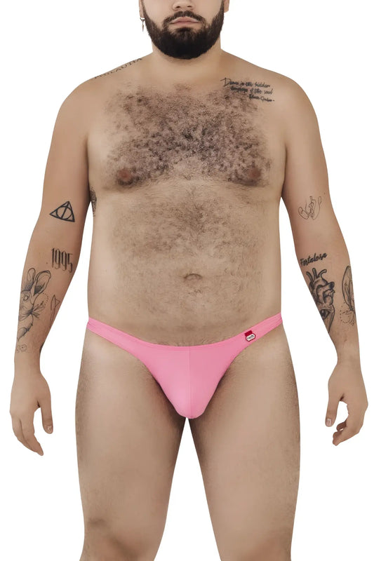 Pink pikante pik 0978x angola men’s briefs with small red logo on waistband made of soft fabric