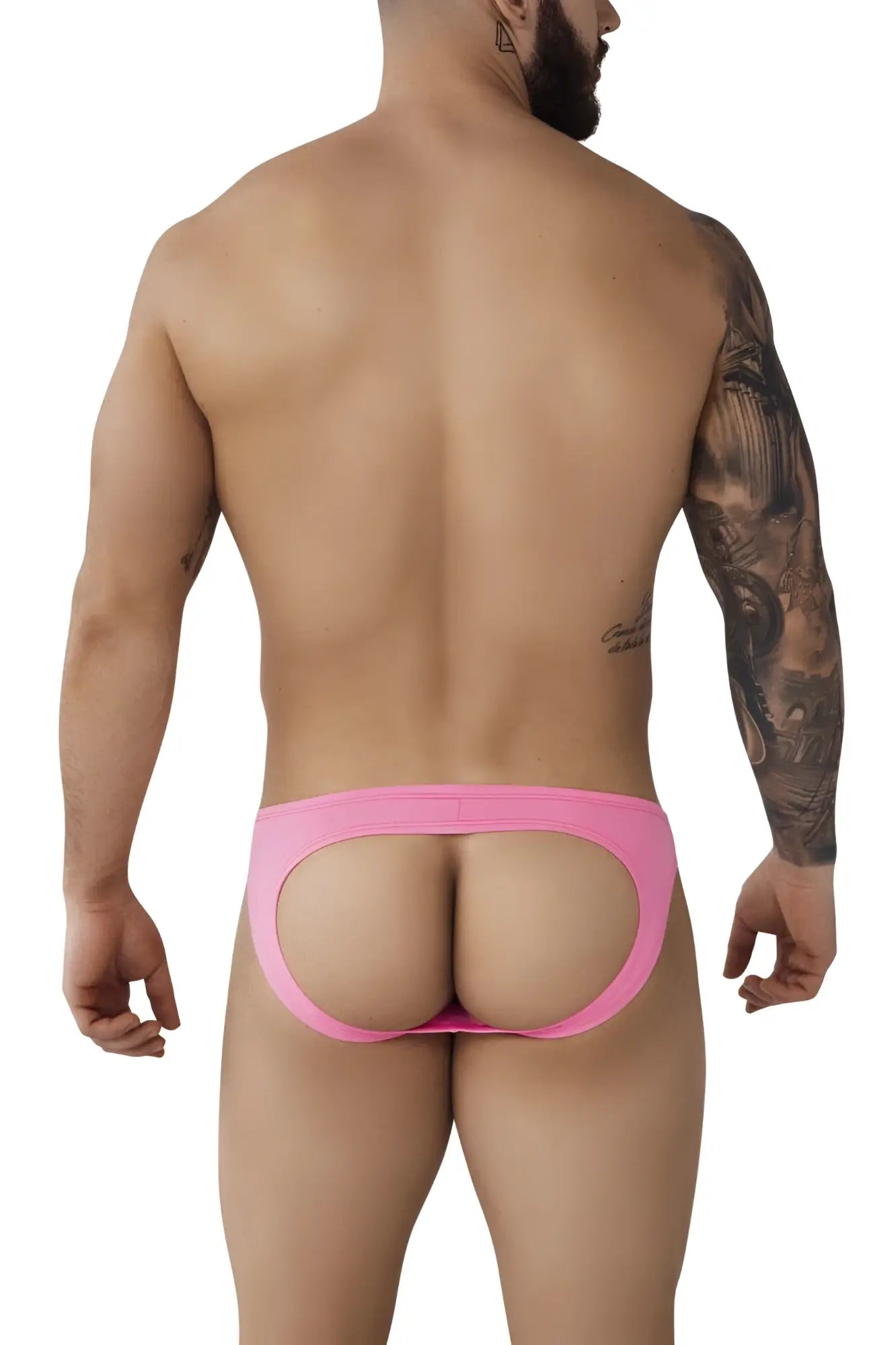 Pink form-fitting briefs with cut-out back from pikante pik 0979 angola jockstrap collection