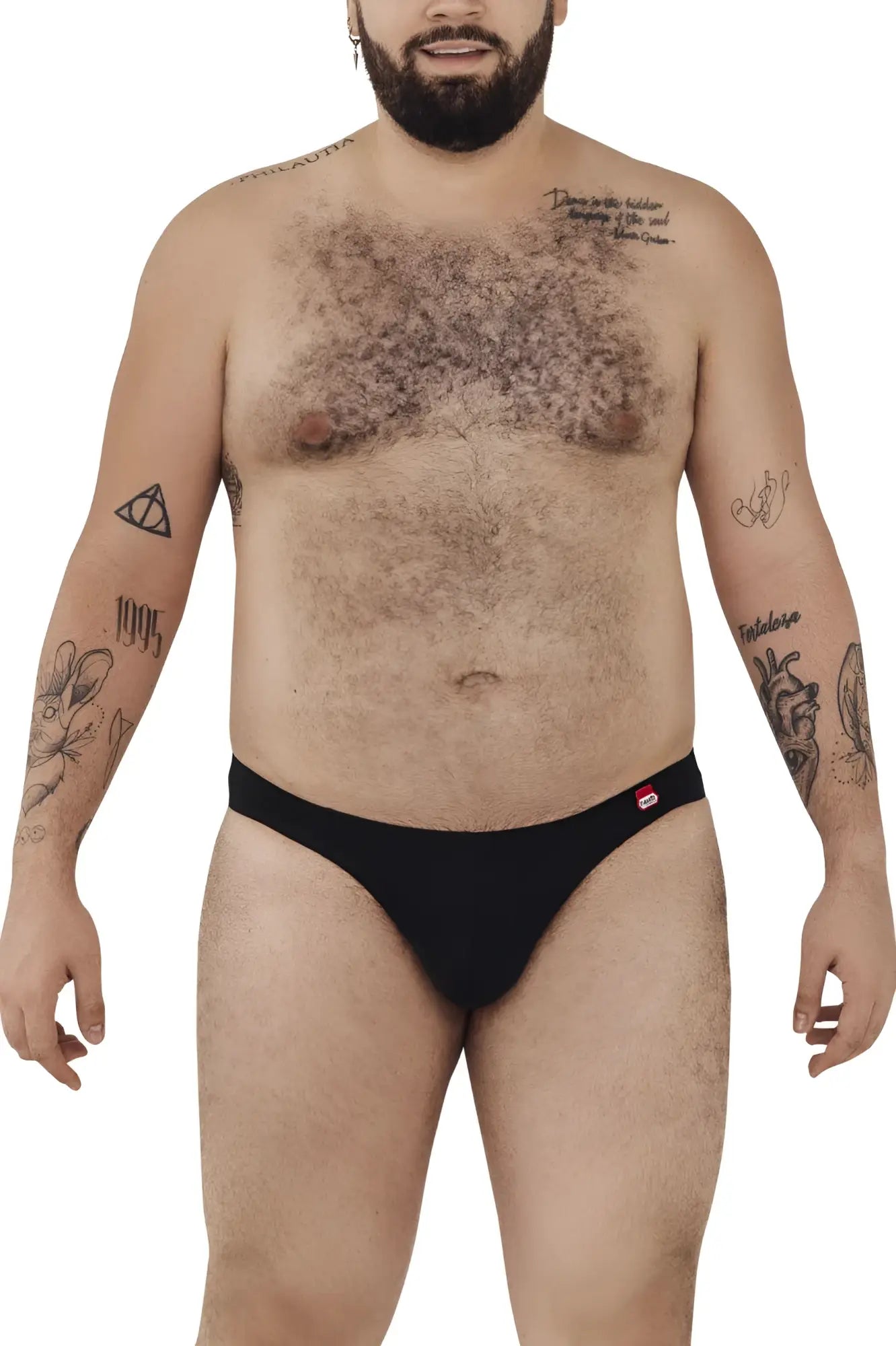 Pikante pik 0979x angola black briefs with small red logo on waistband designed for comfortable support