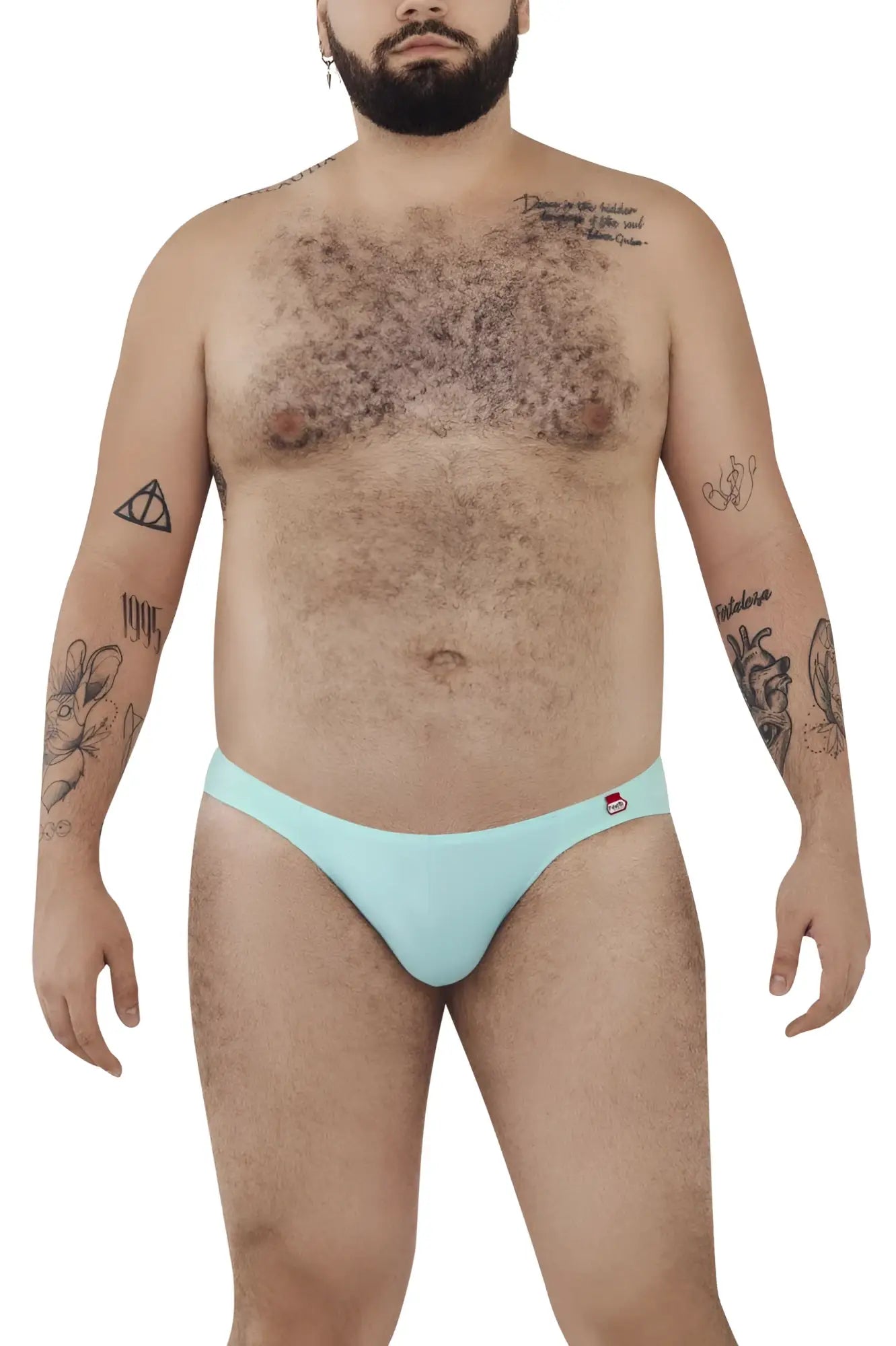 Light blue pikante PIK 0979X Angola jockstrap briefs with a small red logo on the waistband