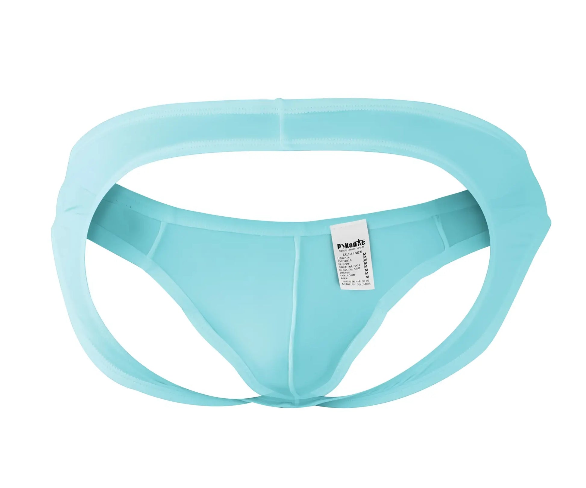 Light blue pikante pik 0979x angola jockstrap seamless fabric briefs with supportive waistband and leg openings
