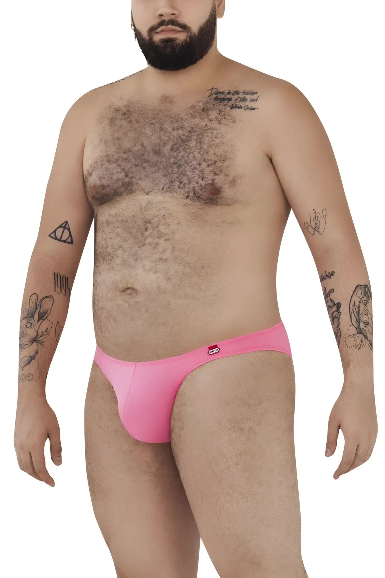 Pink pikante PIK 0979X Angola jockstrap briefs with form-fitting design and small red logo on waistband