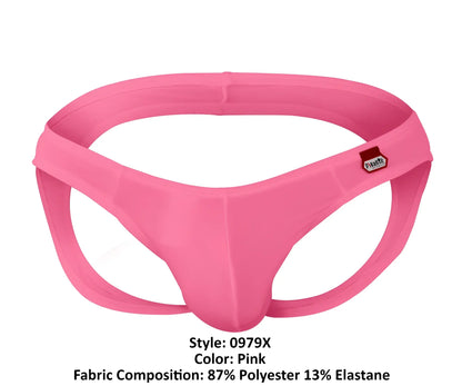 Pink pikante pik 0979x angola jockstrap made of 87% polyester 13% elastane with smooth form-fitting design and red tag