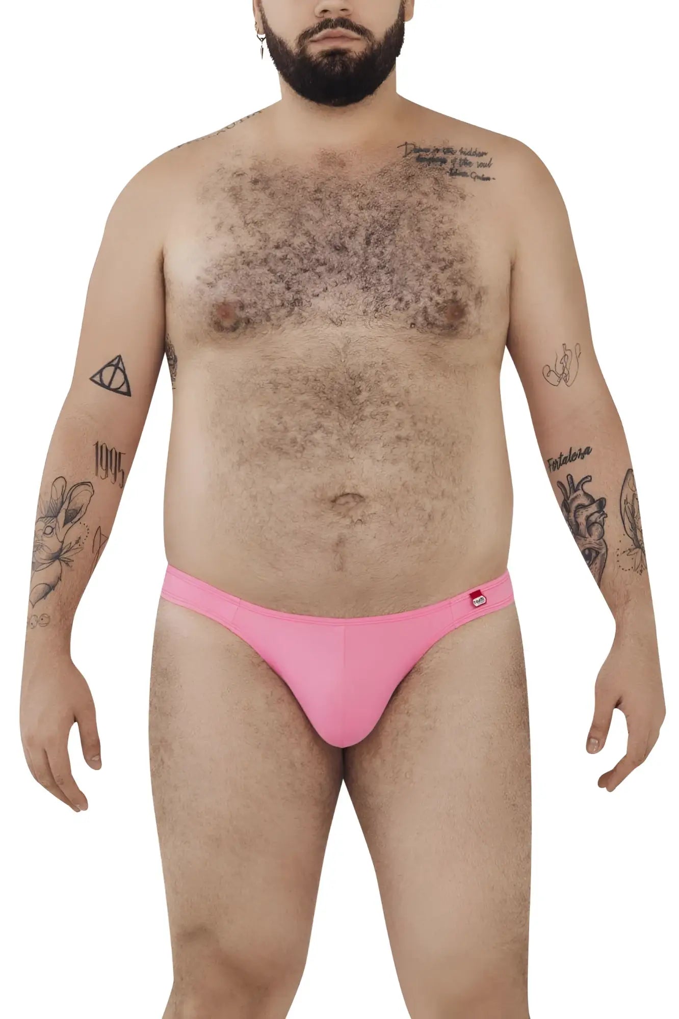 Pink pikante PIK 0979X angola jockstrap briefs with small red logo on waistband for stylish support