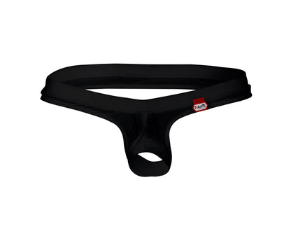 Black mens thong pikante pik 0980x angola ball lifter c-ring in smooth stretchy fabric with small red brand tag