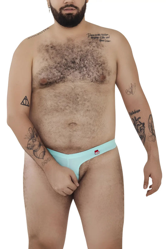 Light blue pikante PIK 0980X angola ball lifter c-ring briefs with small red logo on the left hip