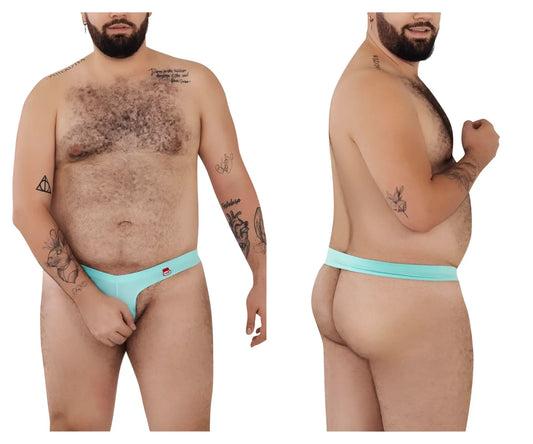 Light blue pikante pik 0980x angola ball lifter c-ring thong with small red logo on the front