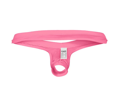 Pink pikante angola ball lifter c-ring men’s thong made of stretchy fabric with branded tag