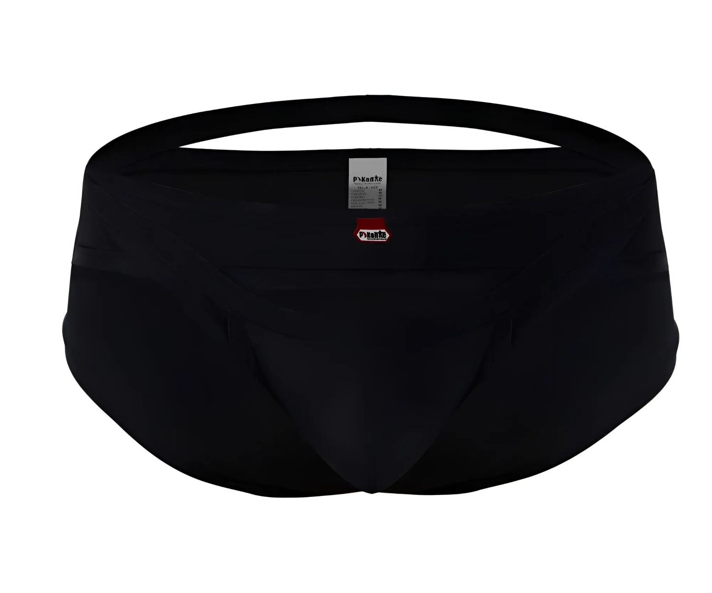 Pikante pik 1026x verona briefs black men’s smooth form-fitting briefs with red logo on waistband
