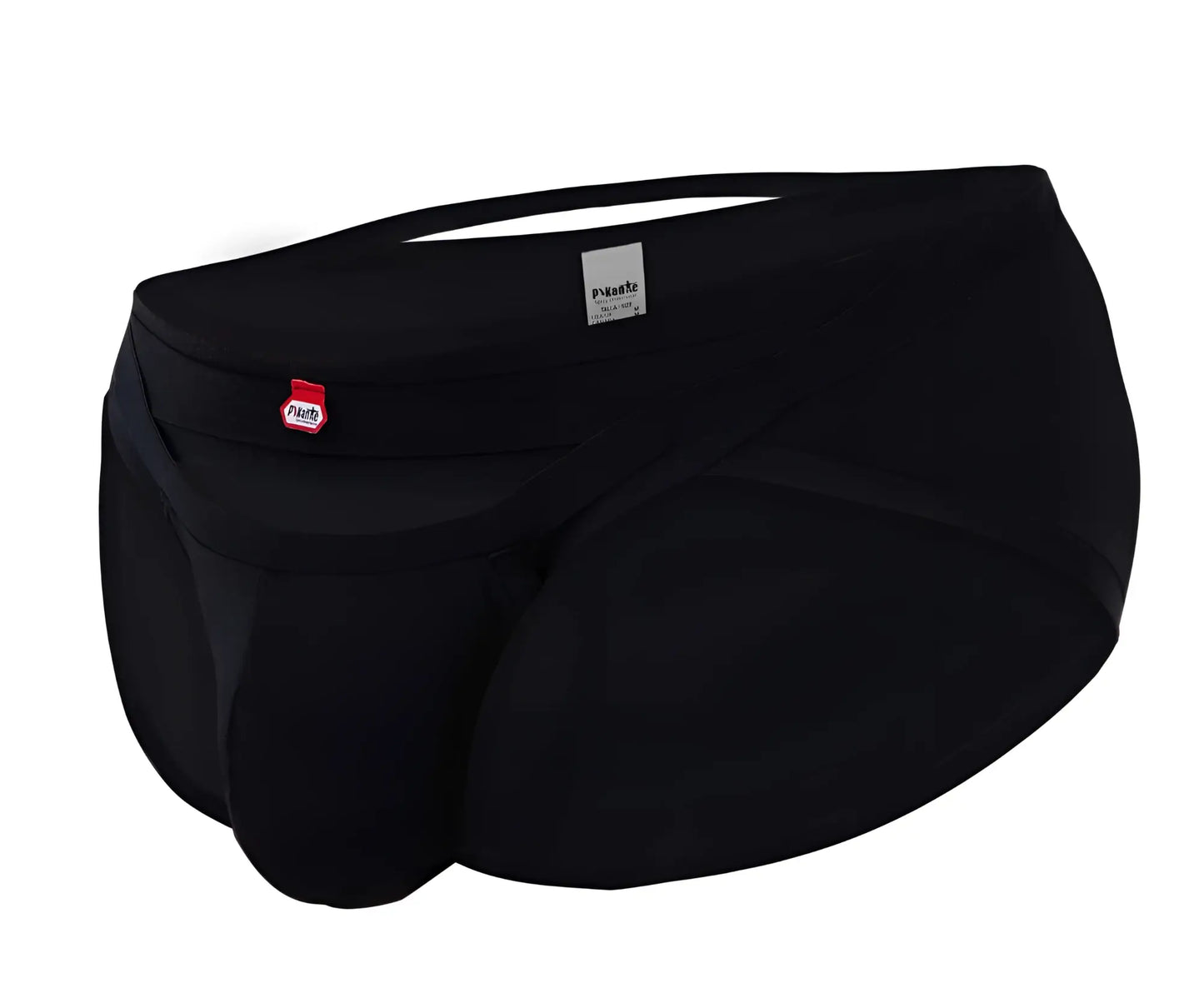 Black Pikante Verona briefs with snug fit elastic waistband and small red and white brand tags