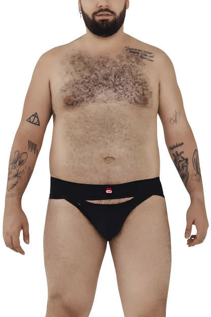 Black Pikante Verona briefs in soft fabric with a small red logo on the waistband for comfortable everyday wear