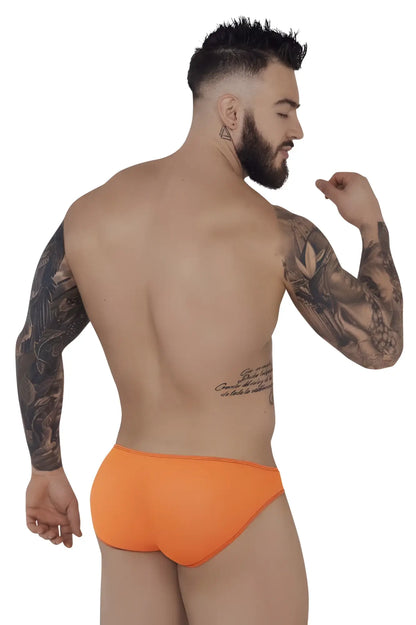 Bright orange pikante sonar briefs made of soft fabric offering comfortable support and style