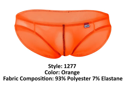Bright orange mesh briefs pikante pik 1277 sonar briefs with sleek form fitting design and subtle stitching details