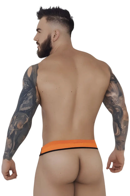 Orange and black Pikante PIK 1278 Sonar Ball Lifter snug fit athletic briefs designed for support and comfort