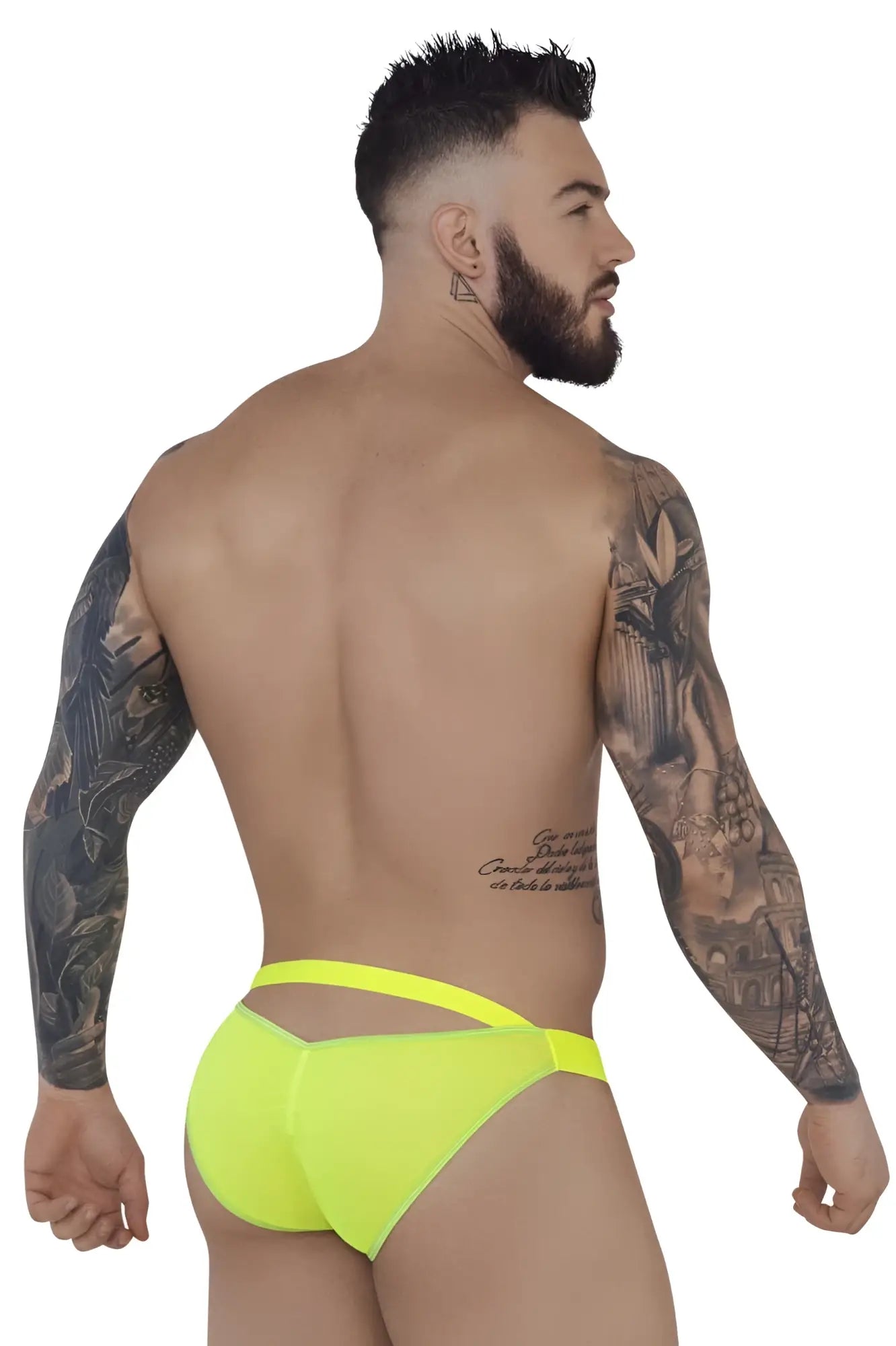 Bright neon yellow pikante pik 1283 bestival bikini briefs with sleek form fitting design for athletic use