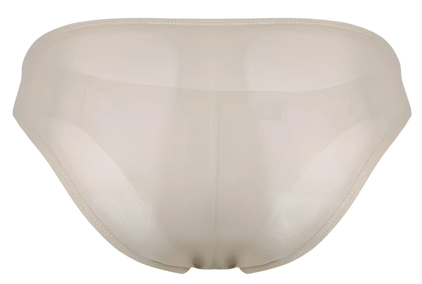 Beige pikante pik 1822 luxury briefs featuring smooth seamless sheer mesh fabric for comfortable wear