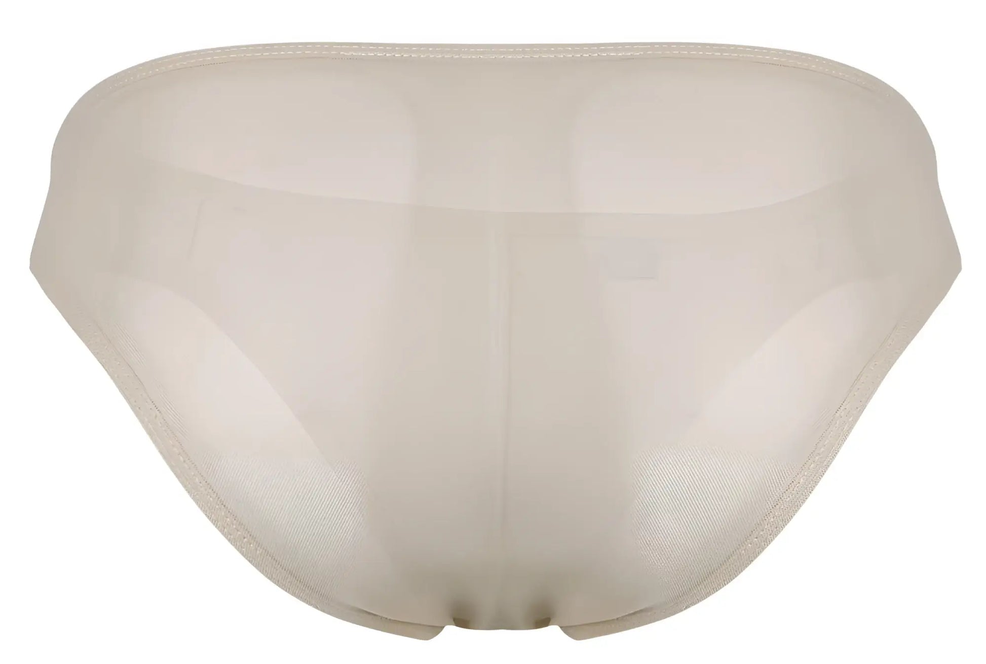 Beige pikante pik 1822 luxury briefs featuring smooth seamless sheer mesh fabric for comfortable wear