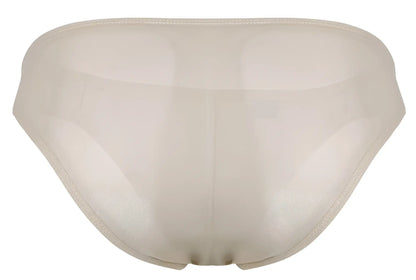 Beige pikante pik 1822 luxury briefs featuring smooth seamless sheer mesh fabric for comfortable wear
