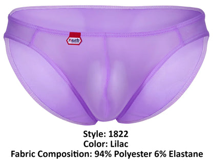 Pikante PIK 1822 luxury lilac briefs in sheer mesh with subtle texture and reinforced stitching along the edges