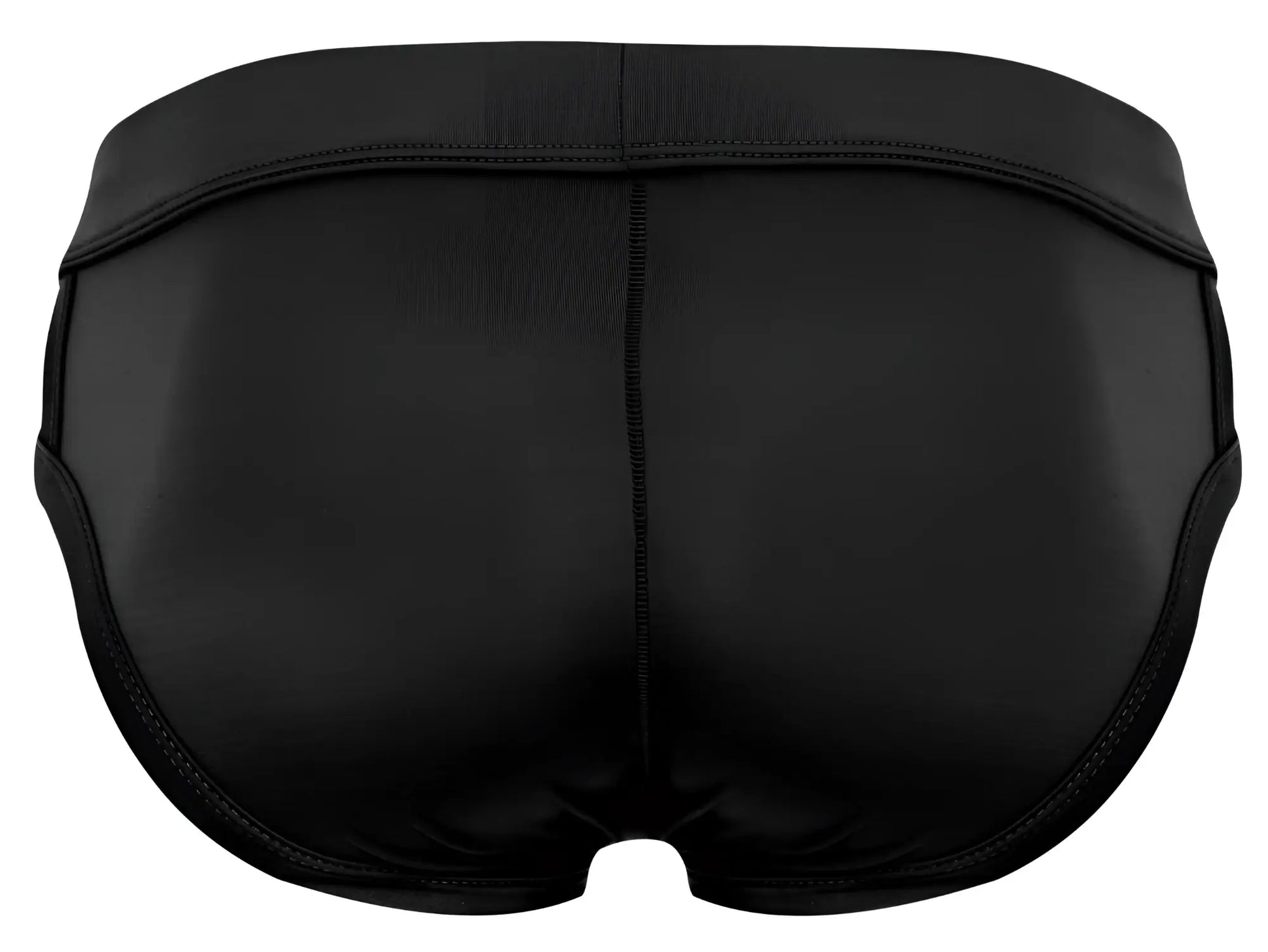 Pikante pik 2114 lenox briefs black swim trunks with smooth glossy finish and reinforced stitching along seams