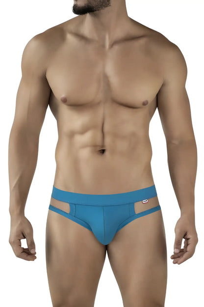 Blue pikante pik 2114 lenox briefs for men with cut out design and small logo on waistband