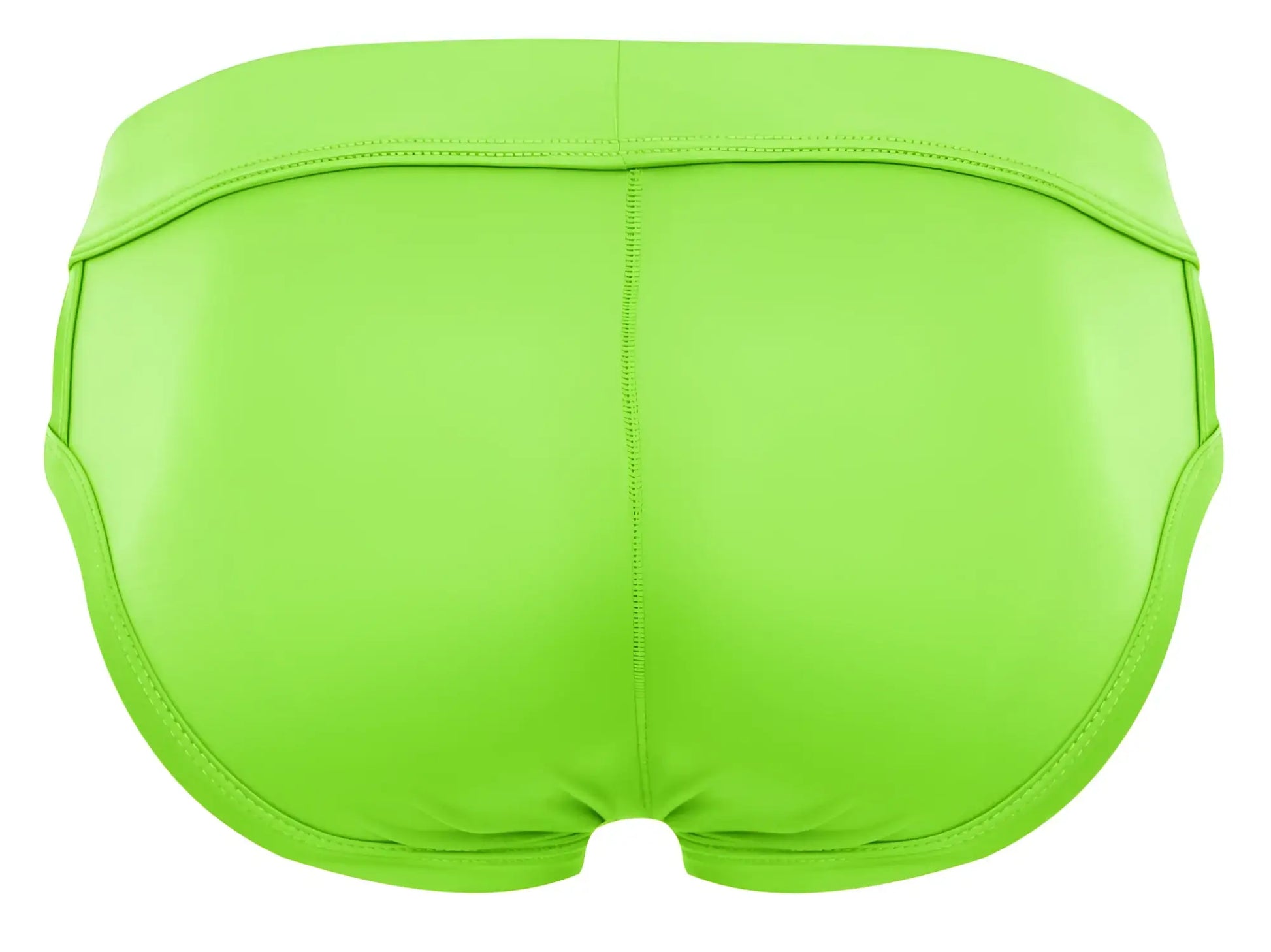 Bright lime green pikante PIK 2114 Lenox briefs swim trunks with smooth stretchy fabric and clean waistband stitching