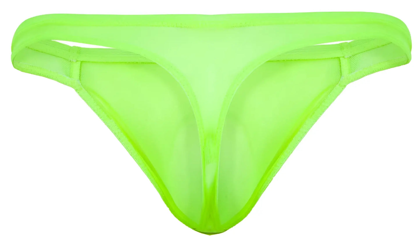 Pikante pik 2115 amusing thong in neon green mesh fabric designed for a bold and comfortable fit