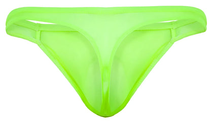 Pikante pik 2115 amusing thong in neon green mesh fabric designed for a bold and comfortable fit