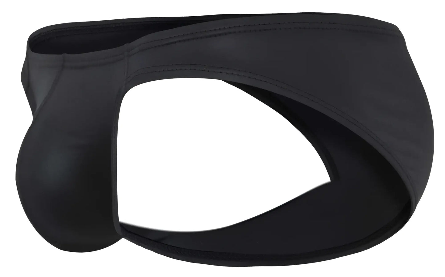 Black form-fitting pikante pik 2117 candy briefs with smooth seamless design and reinforced stitching edges