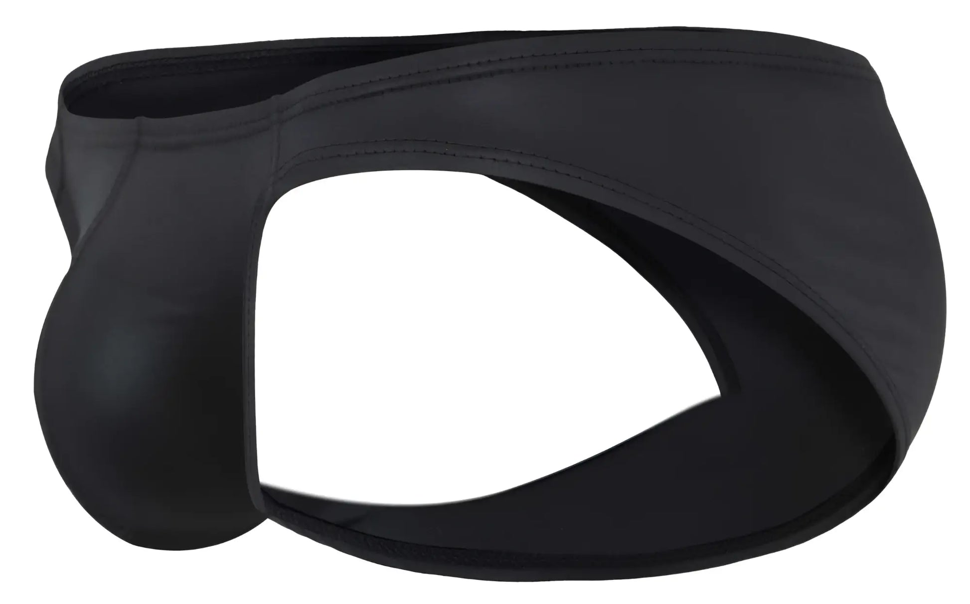 Black form-fitting pikante pik 2117 candy briefs with smooth seamless design and reinforced stitching edges
