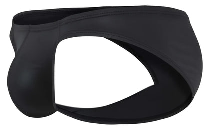 Black form-fitting pikante pik 2117 candy briefs with smooth seamless design and reinforced stitching edges