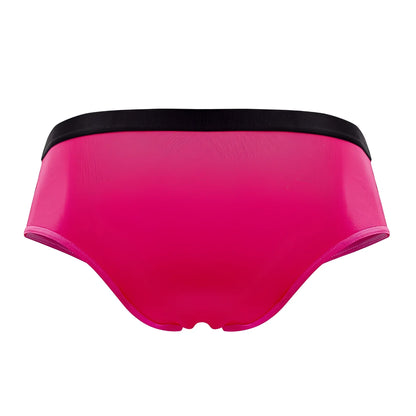 Bright pink plural pl004 briefs with black elastic waistband comfortable for everyday wear