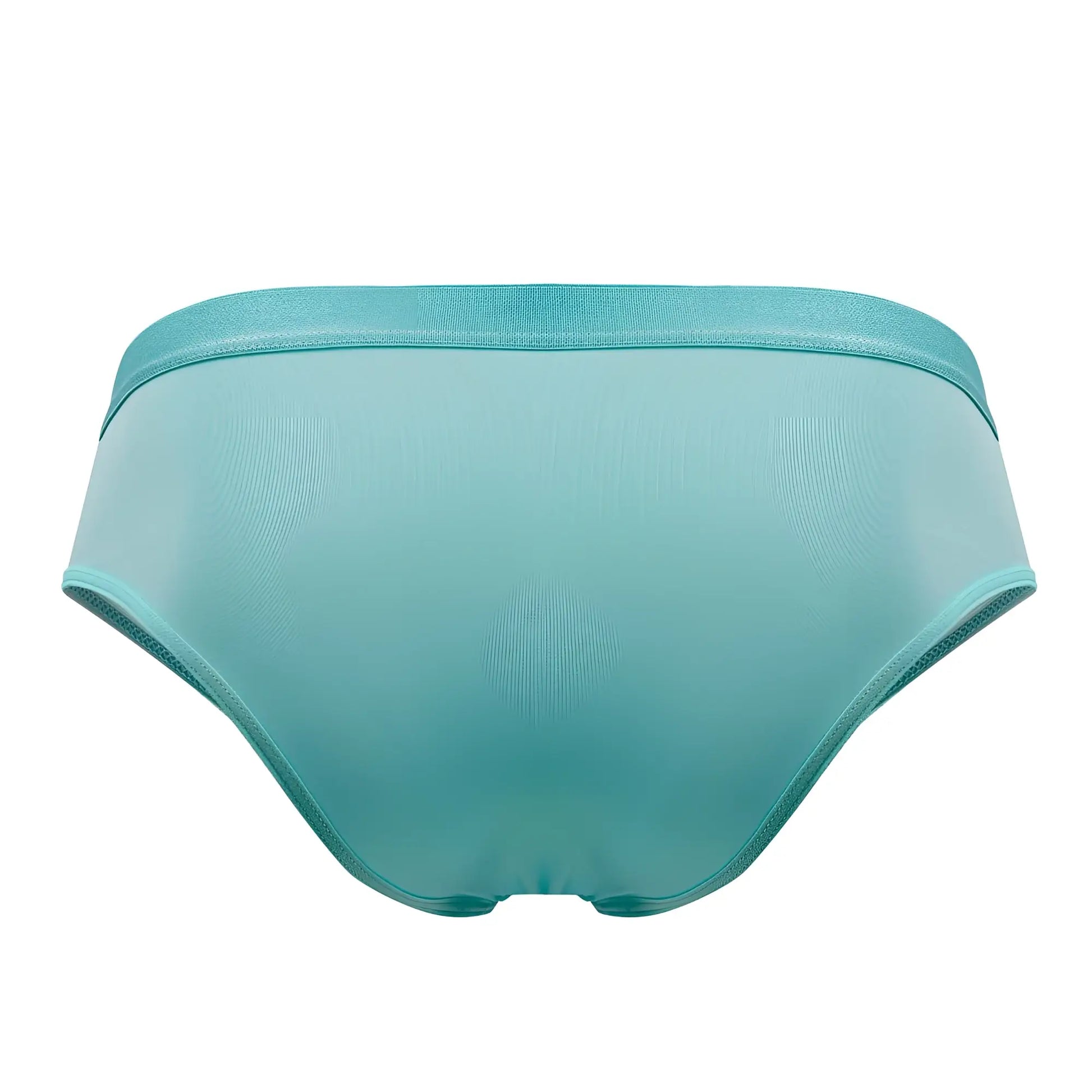 Plural pl006 briefs in mint green feature a sleek solid color with seamless fabric and a smooth ribbed waistband