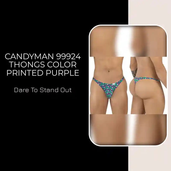 CandyMan 99924 Thongs Color Printed Purple by@Outfy