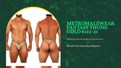 MetroMaleWear Fantasy Thong Gold 6112-21 by@Outfy