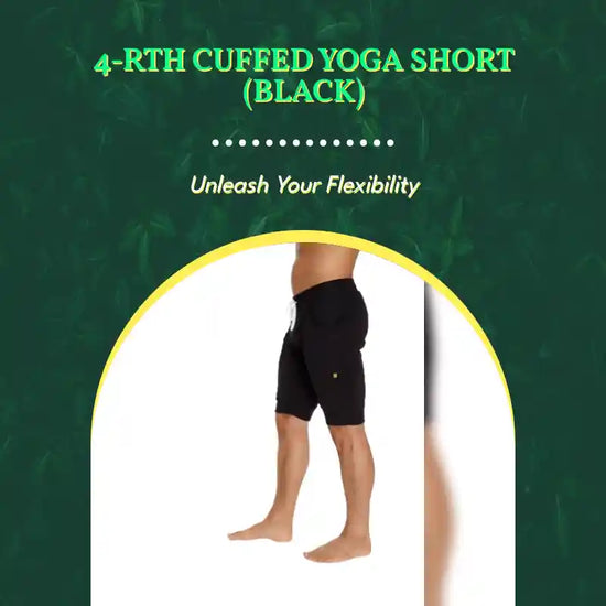 4-rth Cuffed Yoga Short (Black) by@Outfy